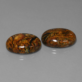 Achetez naturel 26,37ct multicolore piétersite gems, coupe ovale, en provenance namibie chez gemselect. en stock, livraison internationale!