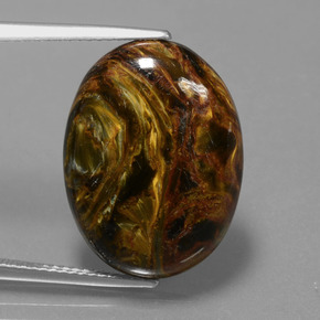 Piétersite multicolore naturelle coupe ovale, 12,81 ct, opaque