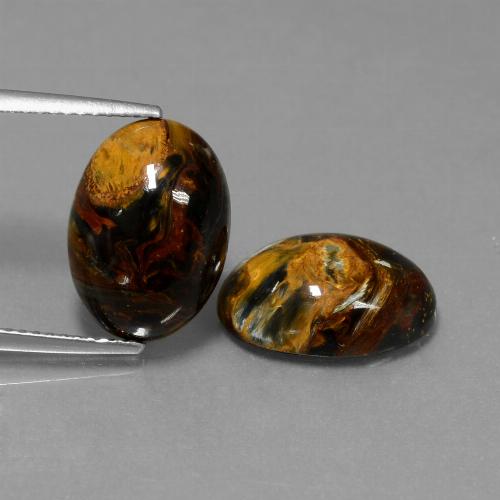 Achetez naturel 9.19ct Multicolore Pietersite gems, Coupe ovale, En provenance Namibie chez GemSelect. En stock, livraison internationale!