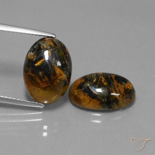 Shop natural 9.39ct Multicolore Pietersite gems, ovale, from Namibie at GemSelect. In stock, global shipping!