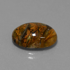 Pietersite Multicolore naturelle Coupe ovale, 7.60 ct, Opaque