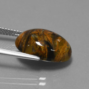 Pietersite Multicolore naturelle Coupe ovale, 7.60 ct, Opaque