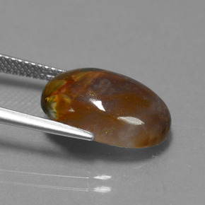 Pietersite Multicolore naturelle Coupe ovale, 7.21 ct, Opaque
