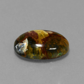 Piétersite multicolore naturelle coupe ovale, 4,21 ct, opaque