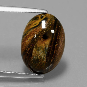 Pietersite Multicolore naturelle Coupe ovale, 3.99 ct, Opaque
