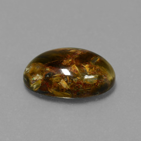 Piétersite multicolore naturelle coupe ovale, 4,48 ct, opaque