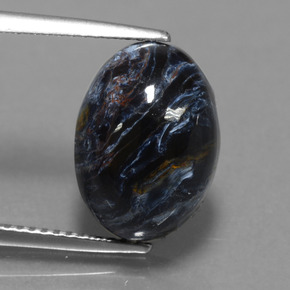 Piétersite multicolore naturelle coupe ovale, 6,21 ct, opaque