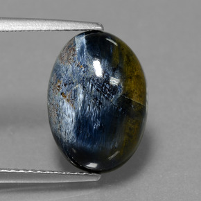 Piétersite multicolore naturelle coupe ovale, 5,27 ct, opaque