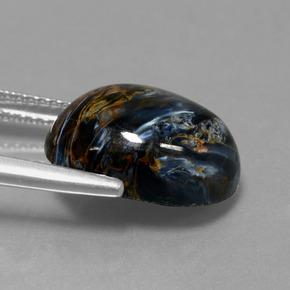 Piétersite multicolore naturelle coupe ovale, 6,33 ct, opaque