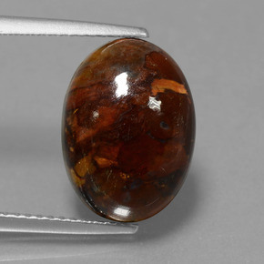 Pietersite Multicolore naturelle Coupe ovale, 6.18 ct, Opaque