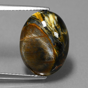 Piétersite multicolore naturelle coupe ovale, 6,62 ct, opaque