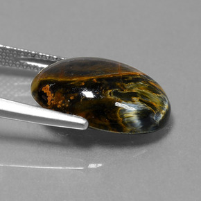 Piétersite multicolore naturelle coupe ovale, 6,62 ct, opaque