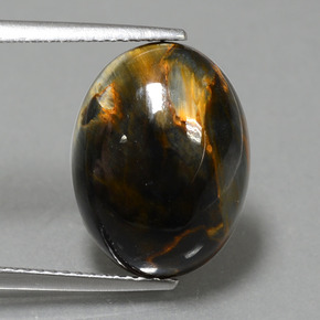 Pietersite Multicolore naturelle Coupe ovale, 7.07 ct, Opaque