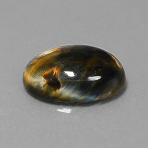 Pietersite Multicolore naturelle Coupe ovale, 7.07 ct, Opaque