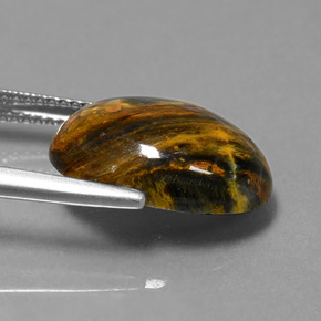 Pietersite Multicolore naturelle Coupe ovale, 7.17 ct, Opaque