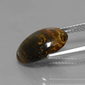 Pietersite Multicolore naturelle Coupe ovale, 3.83 ct, Opaque