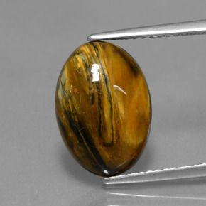 Pietersite Multicolore naturelle Coupe ovale, 3.89 ct, Opaque