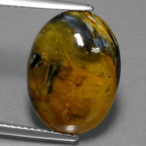 Piétersite multicolore naturelle coupe ovale, 5,93 ct, opaque