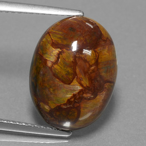 Pietersite Multicolore naturelle Coupe ovale, 8.30 ct, Opaque