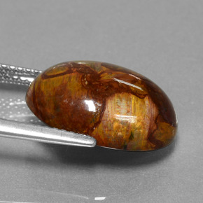 Pietersite Multicolore naturelle Coupe ovale, 8.30 ct, Opaque