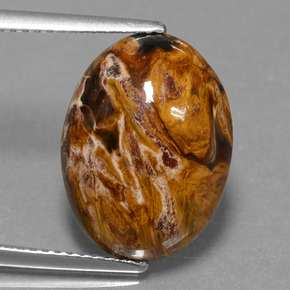 Pietersite Multicolore naturelle Coupe ovale, 6.54 ct, Opaque