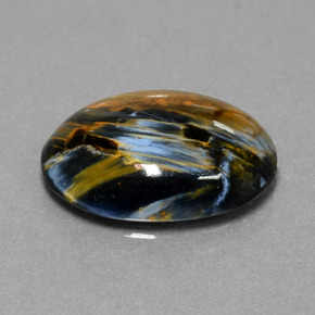 Piétersite multicolore naturelle coupe ovale, 6,41 ct, opaque