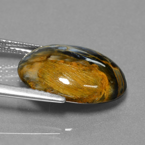 Piétersite multicolore naturelle coupe ovale, 6,41 ct, opaque