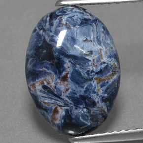 Piétersite multicolore naturelle coupe ovale, 3,89 ct, opaque
