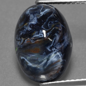 Piétersite multicolore naturelle coupe ovale, 5,89 ct, opaque
