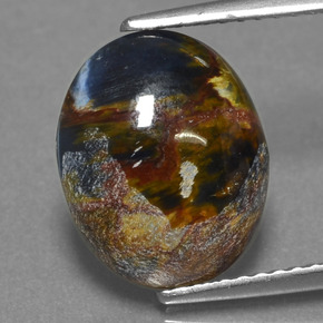 Pietersite Multicolore naturelle Coupe ovale, 3.48 ct, Opaque