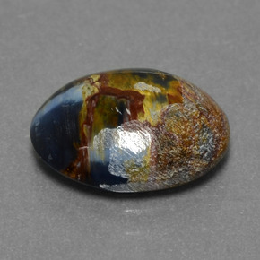 Pietersite Multicolore naturelle Coupe ovale, 3.48 ct, Opaque