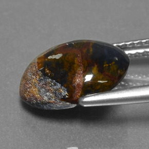 Pietersite Multicolore naturelle Coupe ovale, 3.48 ct, Opaque