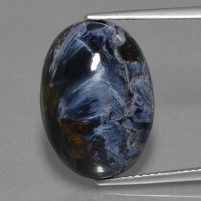 Piétersite multicolore naturelle coupe ovale, 10,63 ct, opaque
