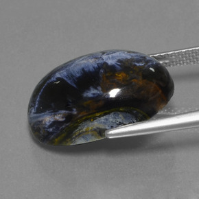 Piétersite multicolore naturelle coupe ovale, 10,63 ct, opaque