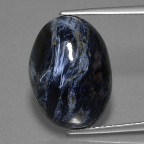Piétersite multicolore naturelle coupe ovale, 10,97 ct, opaque