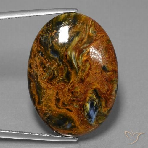34.22ct Naturel Multicolore Pietersite, ovale, Opaque
