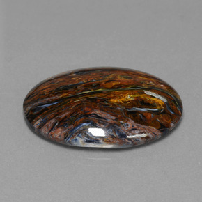Pietersite Multicolore naturelle Coupe ovale, 24.57 ct, Opaque