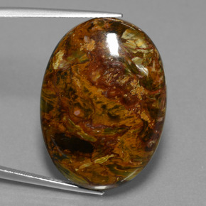 Pietersite Multicolore naturelle Coupe ovale, 37.98 ct, Opaque
