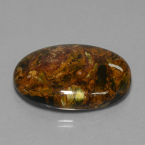Pietersite Multicolore naturelle Coupe ovale, 37.98 ct, Opaque