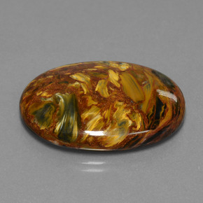 Piétersite multicolore naturelle coupe ovale, 29,67 ct, opaque