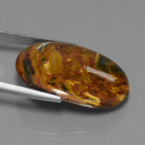 Piétersite multicolore naturelle coupe ovale, 29,67 ct, opaque
