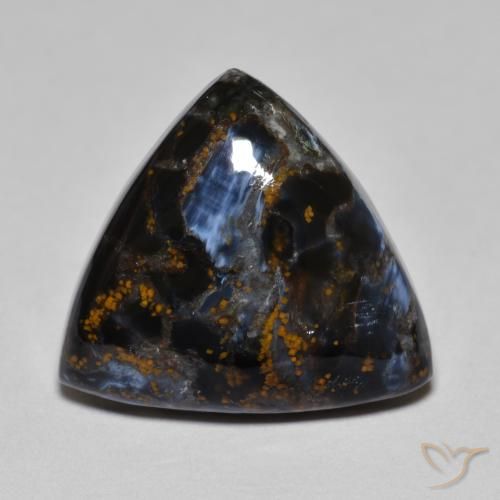 Piétersite multicolore naturelle trillion, 8,33 ct, opaque