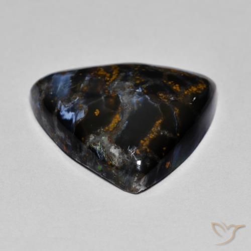 Piétersite multicolore naturelle trillion, 8,33 ct, opaque
