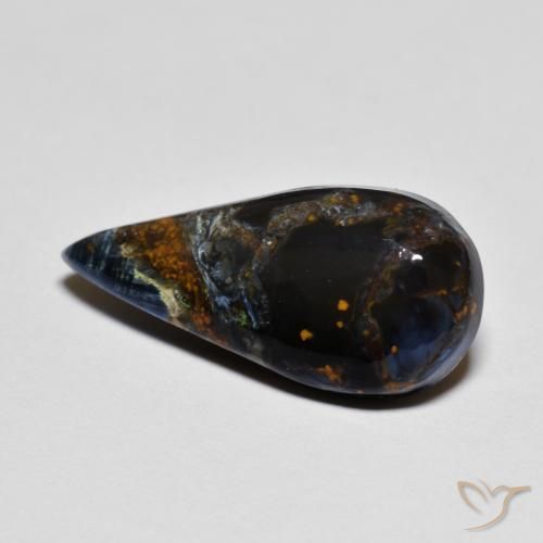 Pietersite Multicolore naturelle En forme de poire, 5.22 ct, Opaque