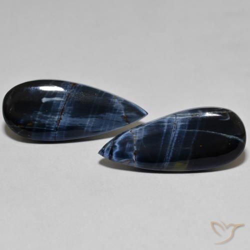 14.98ctw Naturel Multicolore Pietersite, En forme de poire, Opaque