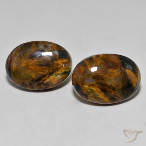 20.08ctw Naturel Multicolore Pietersite, ovale, Opaque