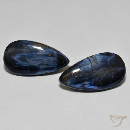 11.62ctw Naturel Multicolore Pietersite, En forme de poire, Opaque