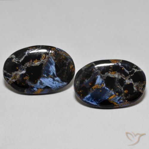 16.59ctw Naturel Multicolore Pietersite, ovale, Opaque