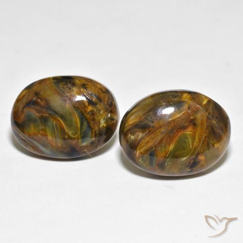 16.92ctw Naturel Multicolore Pietersite, ovale, Opaque