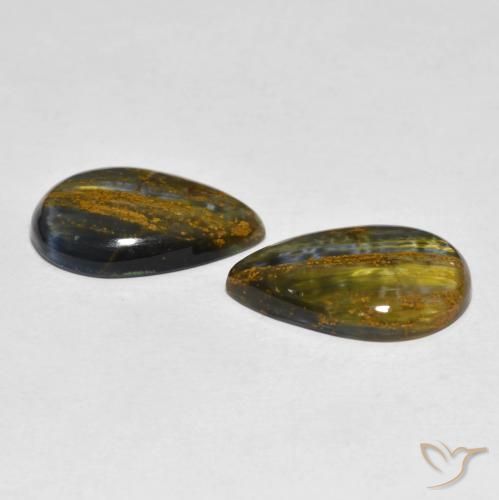 Shop natural 10.97ct Multicolore Pietersite gems, En forme de poire, from Namibie at GemSelect. In stock, global shipping!